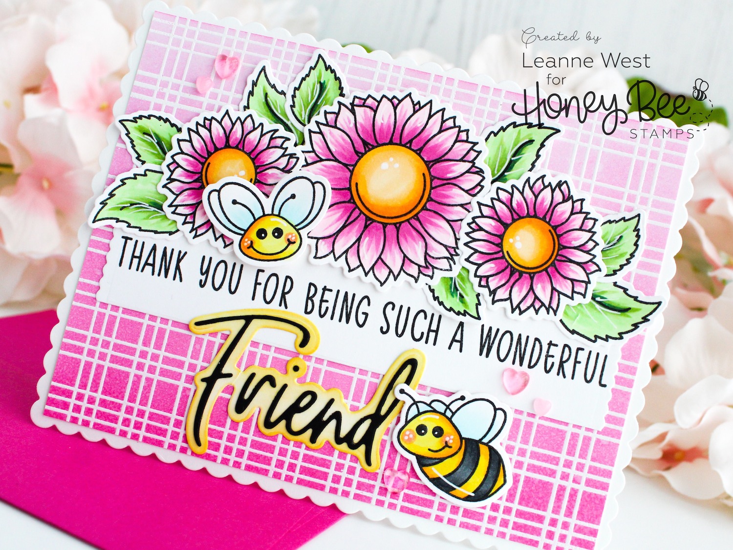 Wonderful Friend Thank You Card Honey Bee Stamps