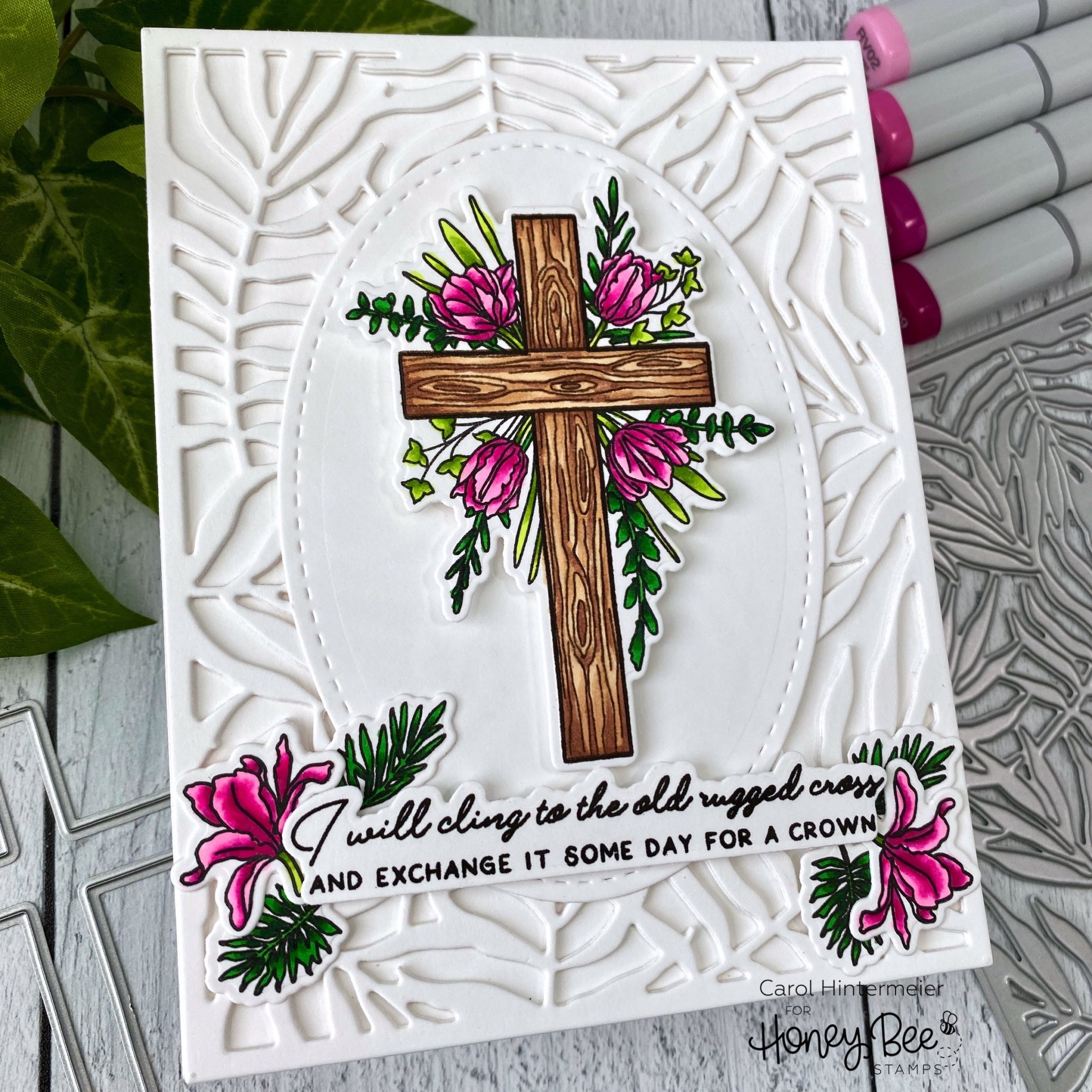 Old Rugged Cross Easter Card : Honey Bee Stamps