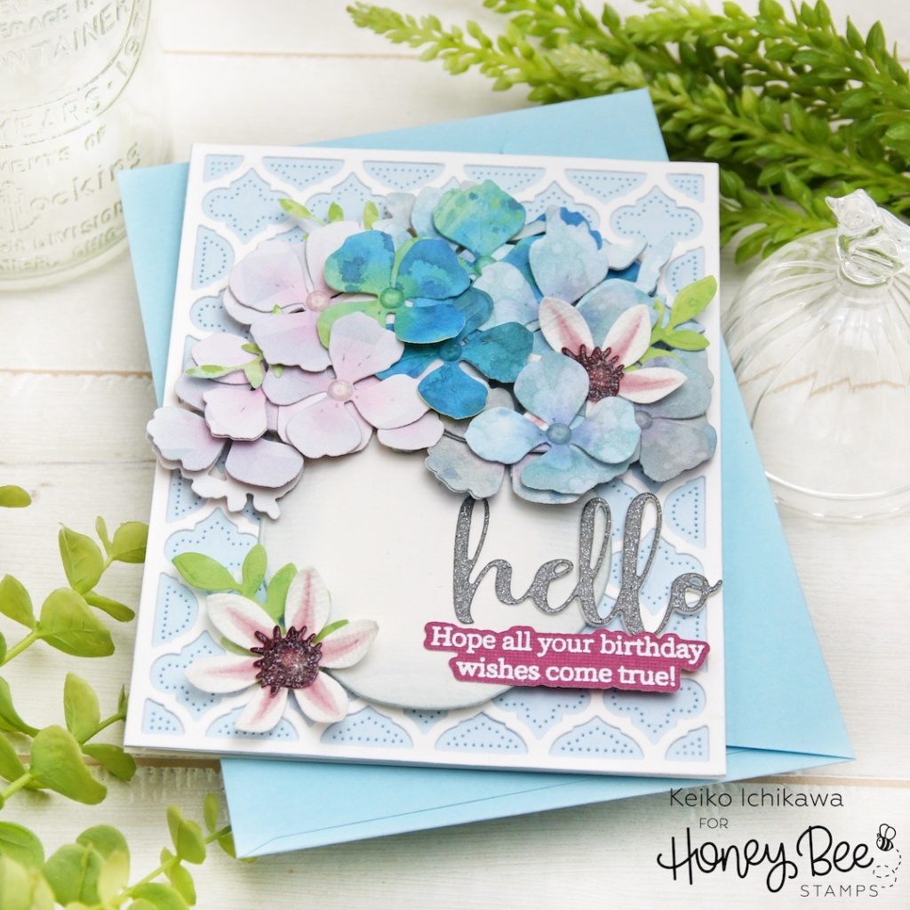 Handcrafted Hydrangea Bouquet Birthday Card