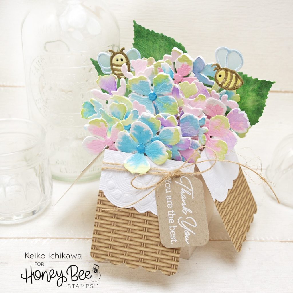 Hydrangea Pop Up Box Card : Honey Bee Stamps