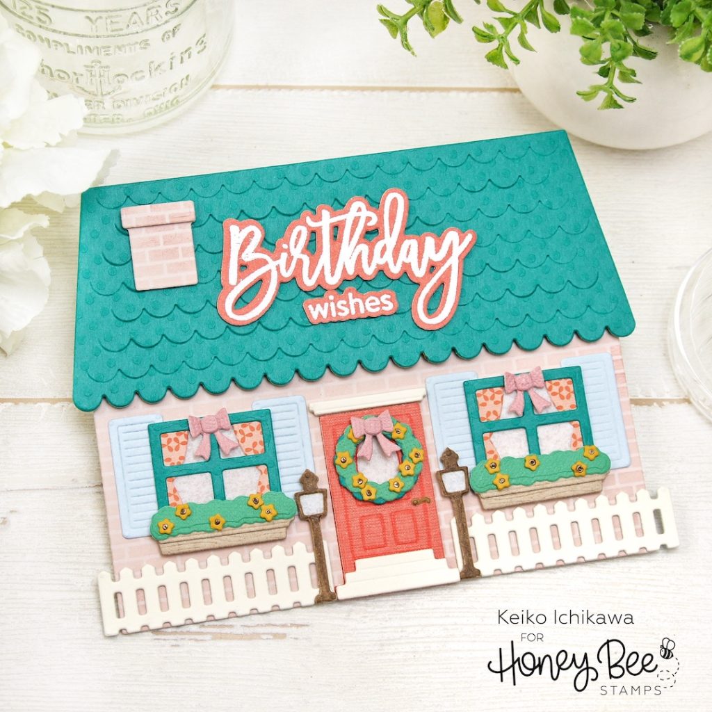 House Shaped Birthday Card : Honey Bee Stamps