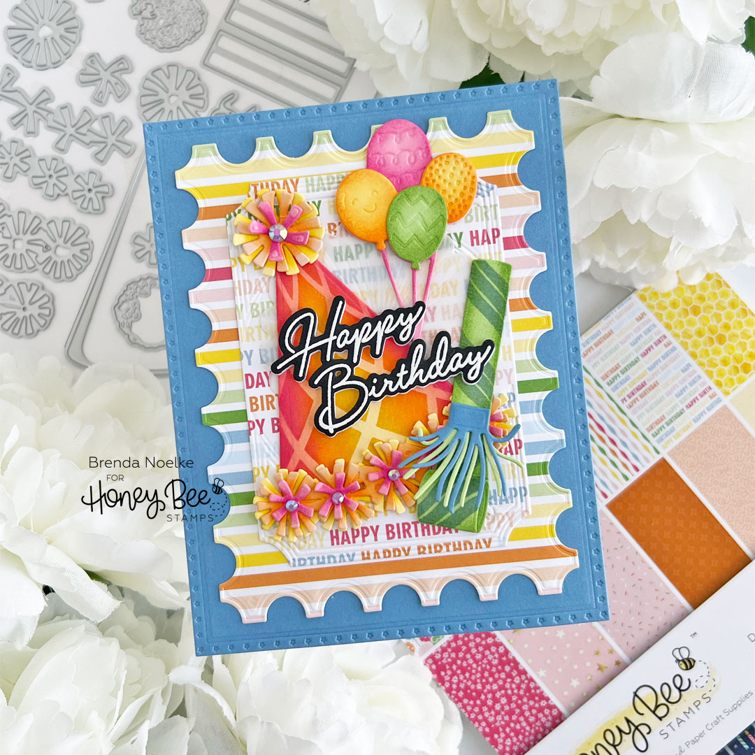 Happy Birthday – Lovely Layers: Party Hat & Blower : Honey Bee Stamps